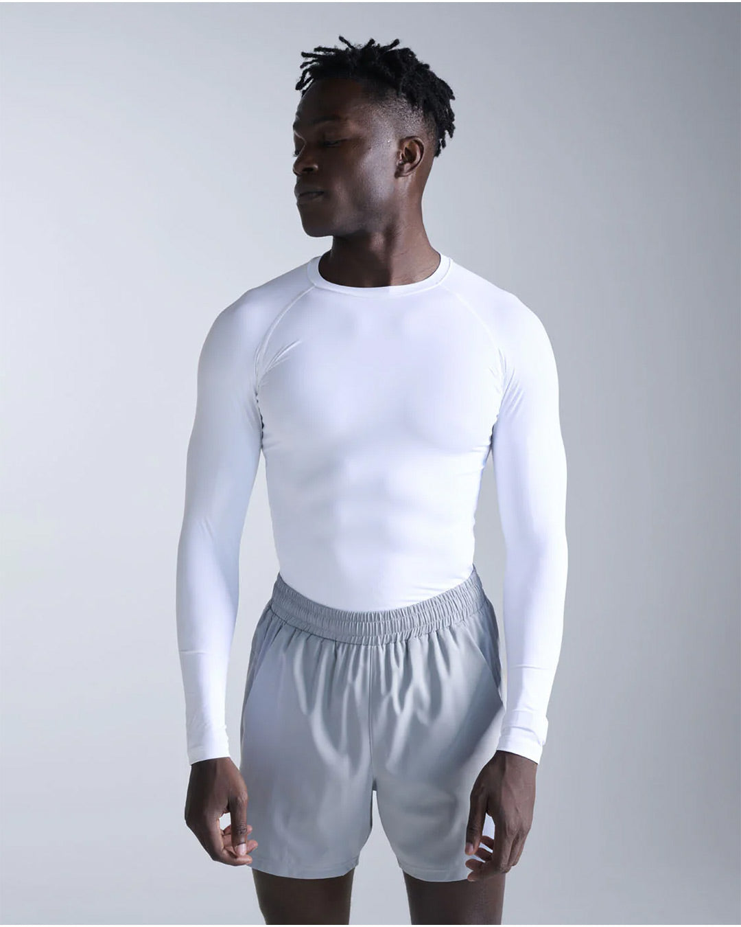 2XU Men's Core Compression Long Sleeve - White/White