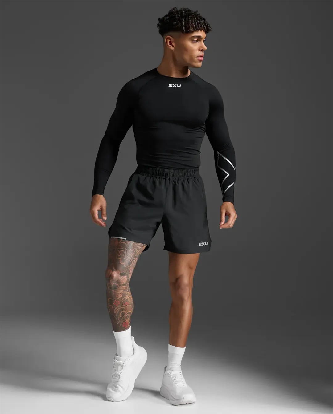 2XU Men's Core Compression Long Sleeve - Black/Silver