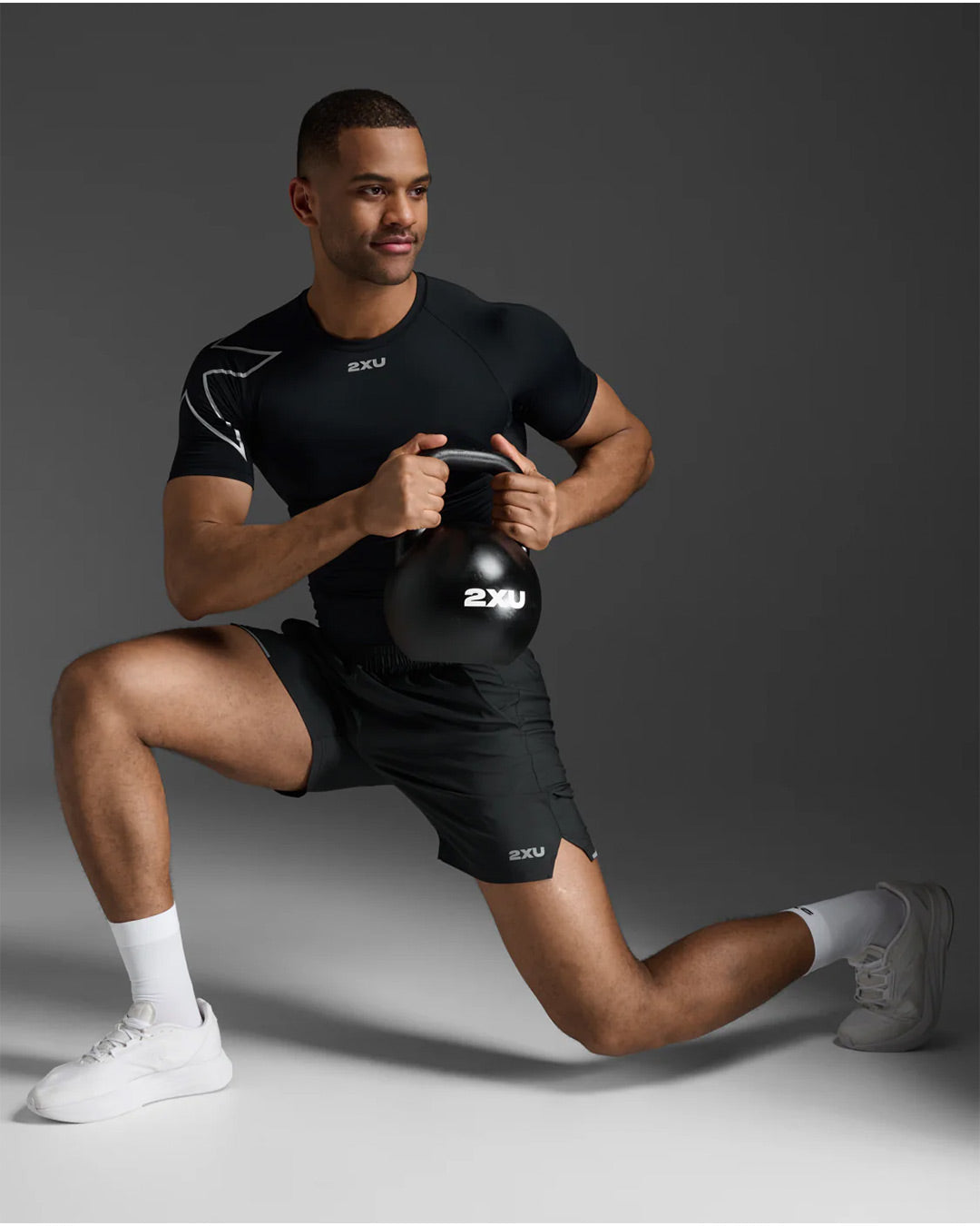 2XU Men's Core Compression Short Sleeve - Black/Silver