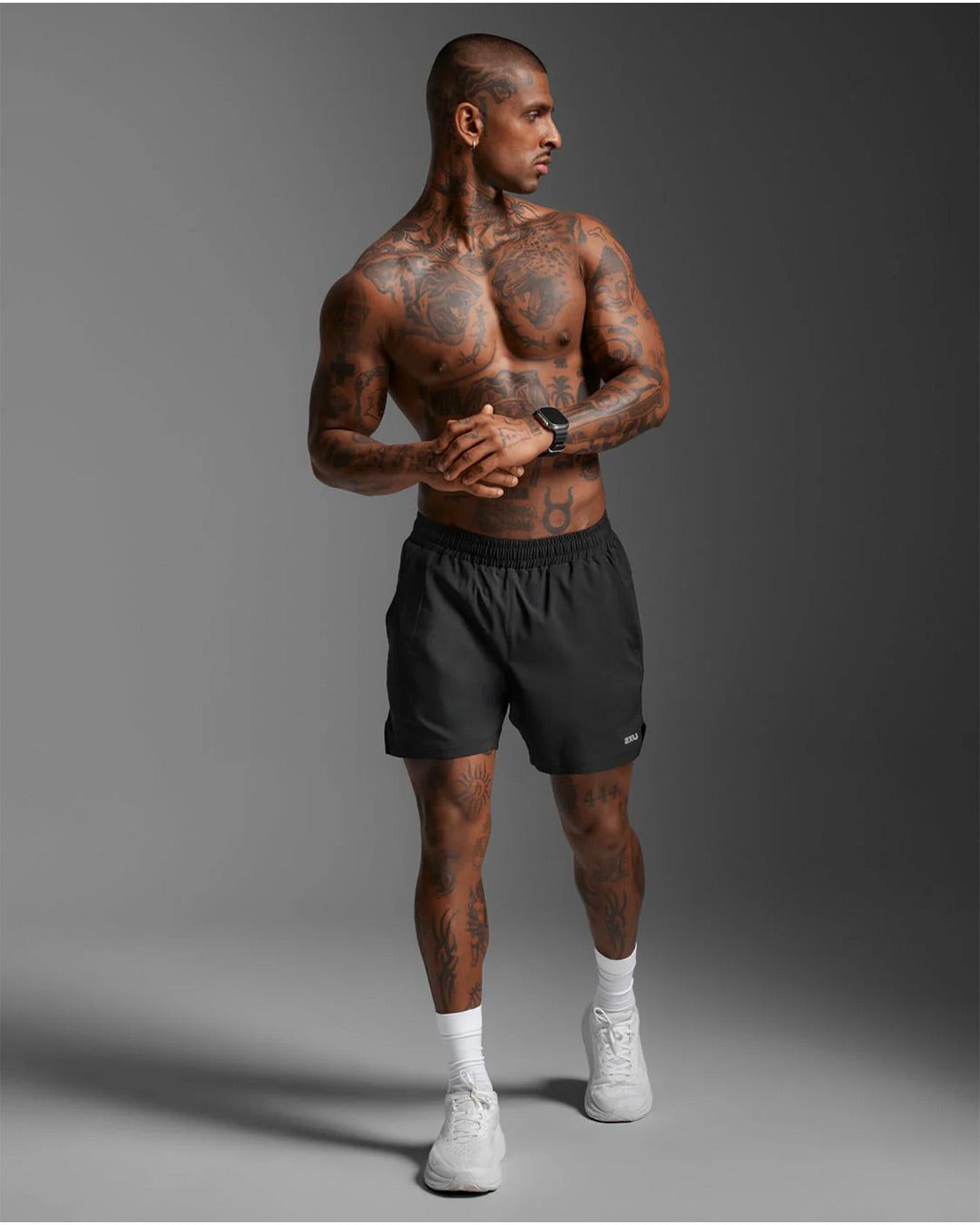 2XU Men's Aero 5inch Shorts - Black/Silver Reflective