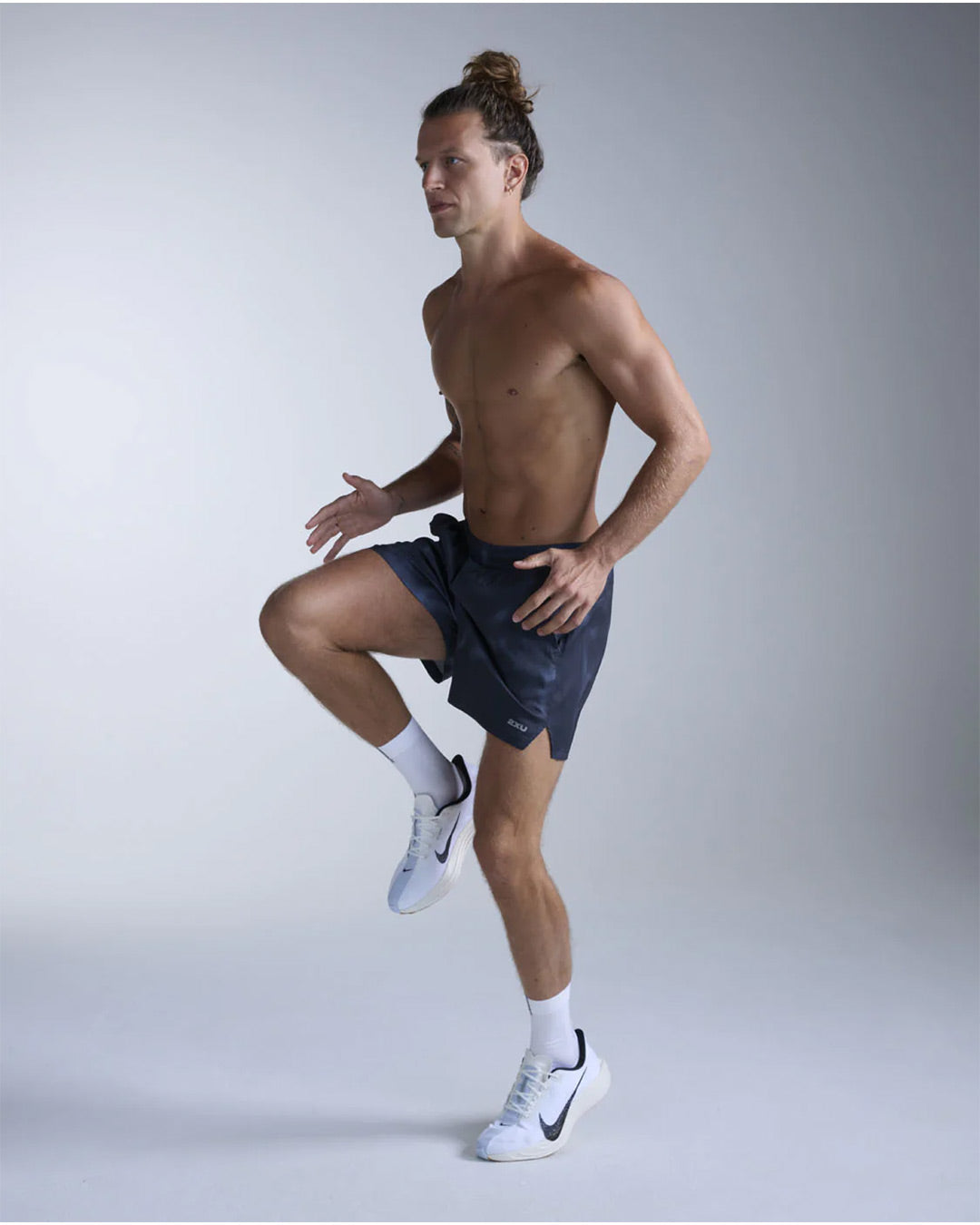 2XU Men's Aero 5inch Shorts - Midnight Marble/Silver Reflective