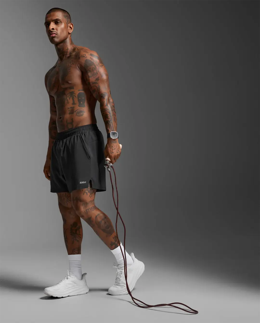 2XU Men's Aero 5 Inch Shorts - Black/Silver Reflective