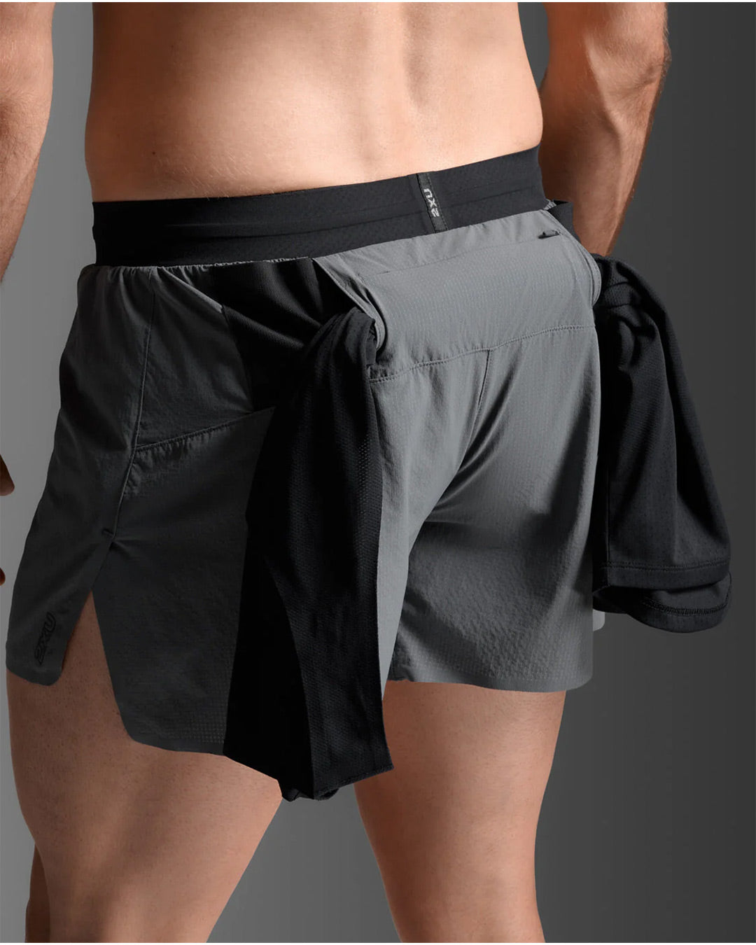 2XU Men's Light Speed Stash 5inch Shorts - Turbulence/Black Reflective