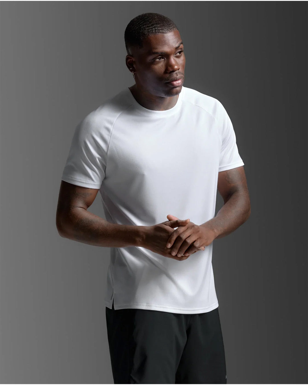 2XU Men's Aero Mesh Tee - White/Silver Reflective
