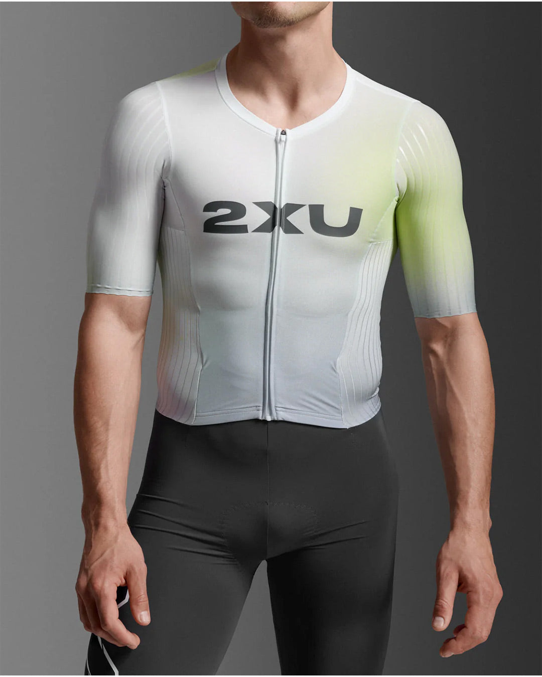 2XU Men's Light Speed React Sleeved Trisuit - Cool Matcha/India Ink