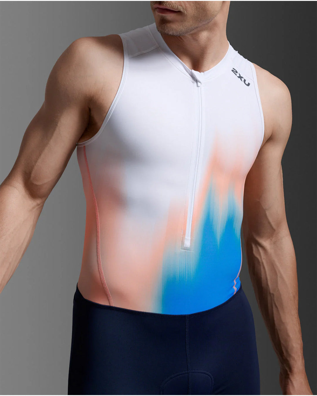 2XU Men's Core Trisuit - Nebula Blaze/Midnight