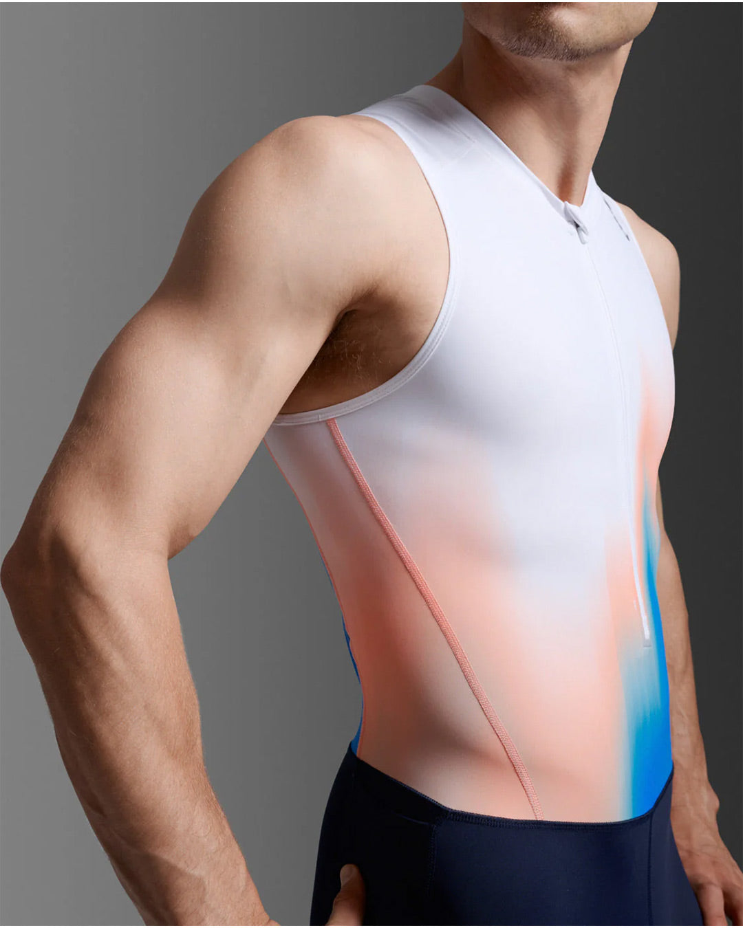 2XU Men's Core Trisuit - Nebula Blaze/Midnight