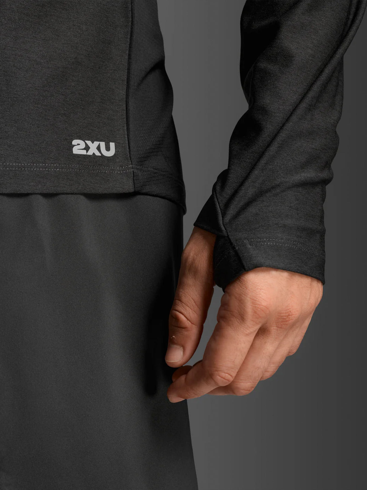 2XU Men's Aero 1/2 Zip - Black/Silver Reflective
