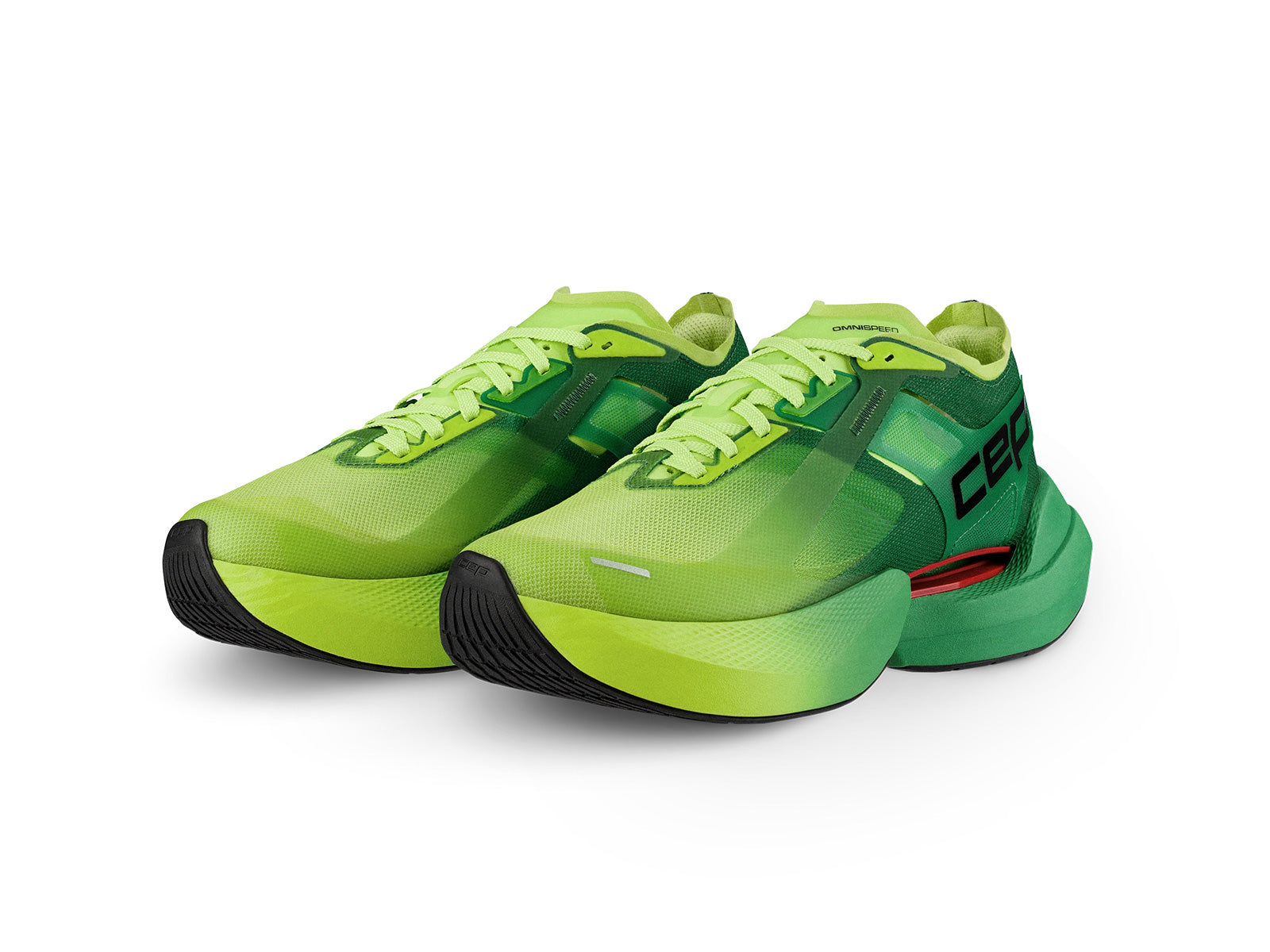 CEP Men's Pro Run Omnispeed Bowtech - Green/Lime Fade