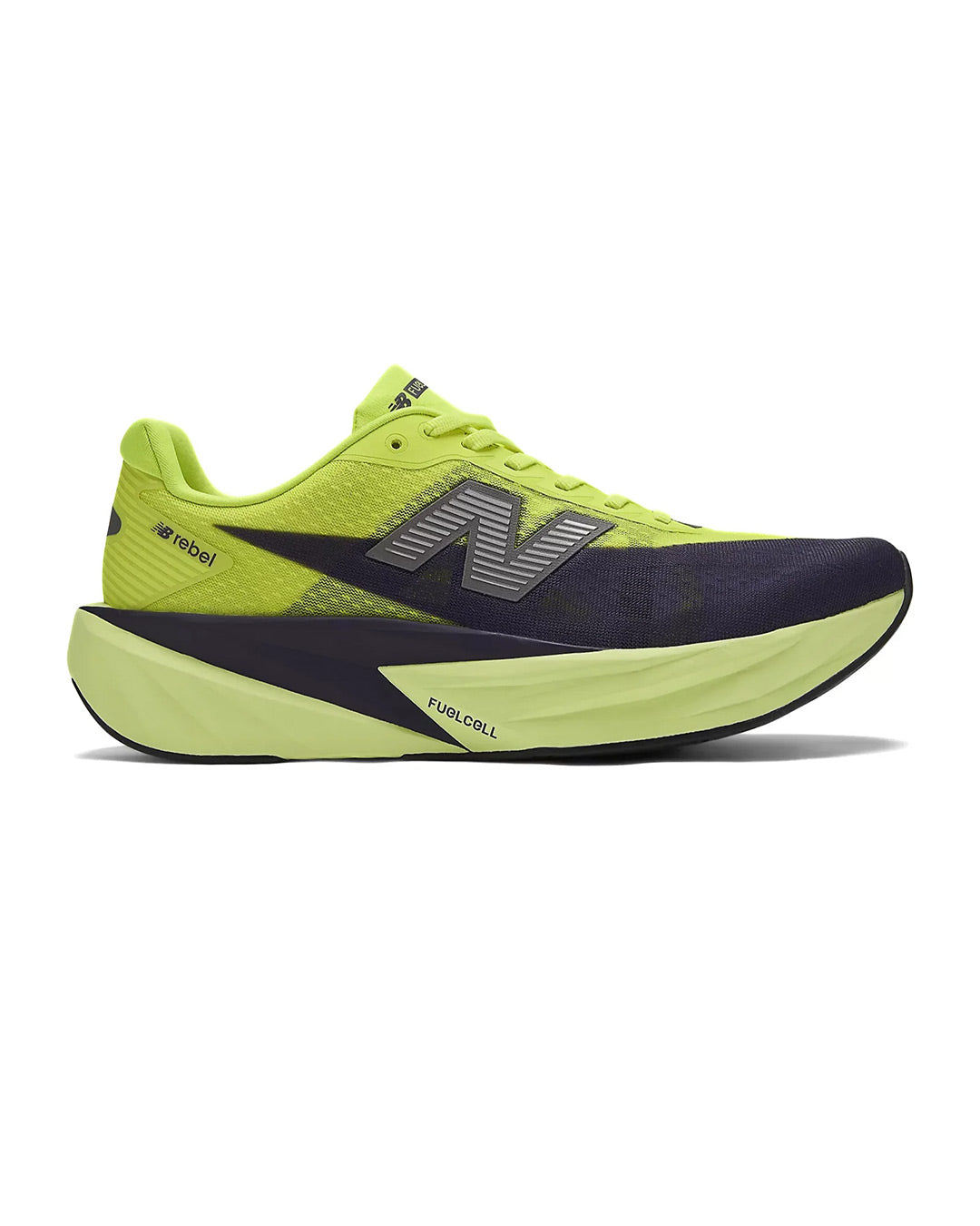 New Balance Men's FuelCell Rebel v5 - Alkaline Green/Boysenberry/Dark Silver Metallic