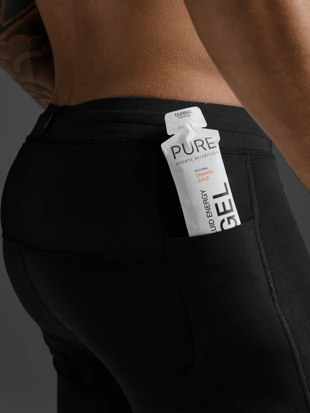 2XU Men's Light Speed React Comp Tights - Black/White Reflective