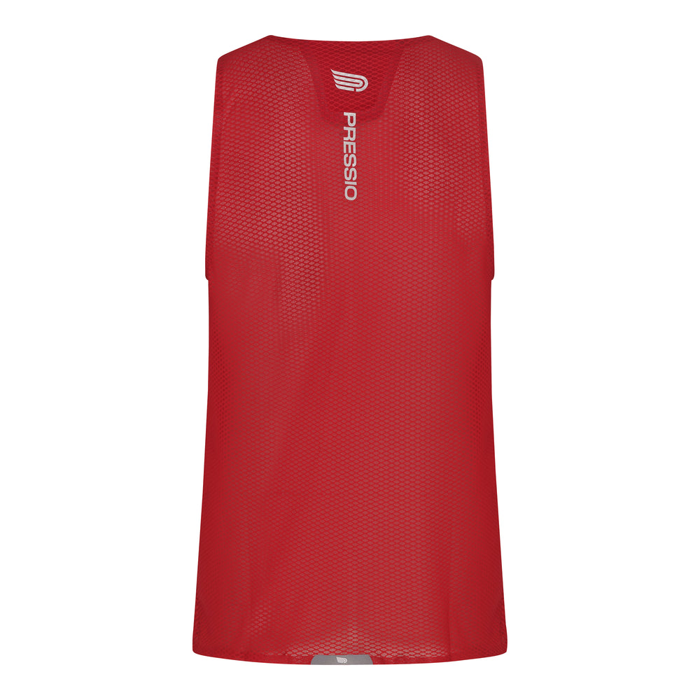 Pressio Men's Run Elite Singlet - FRD/SLV