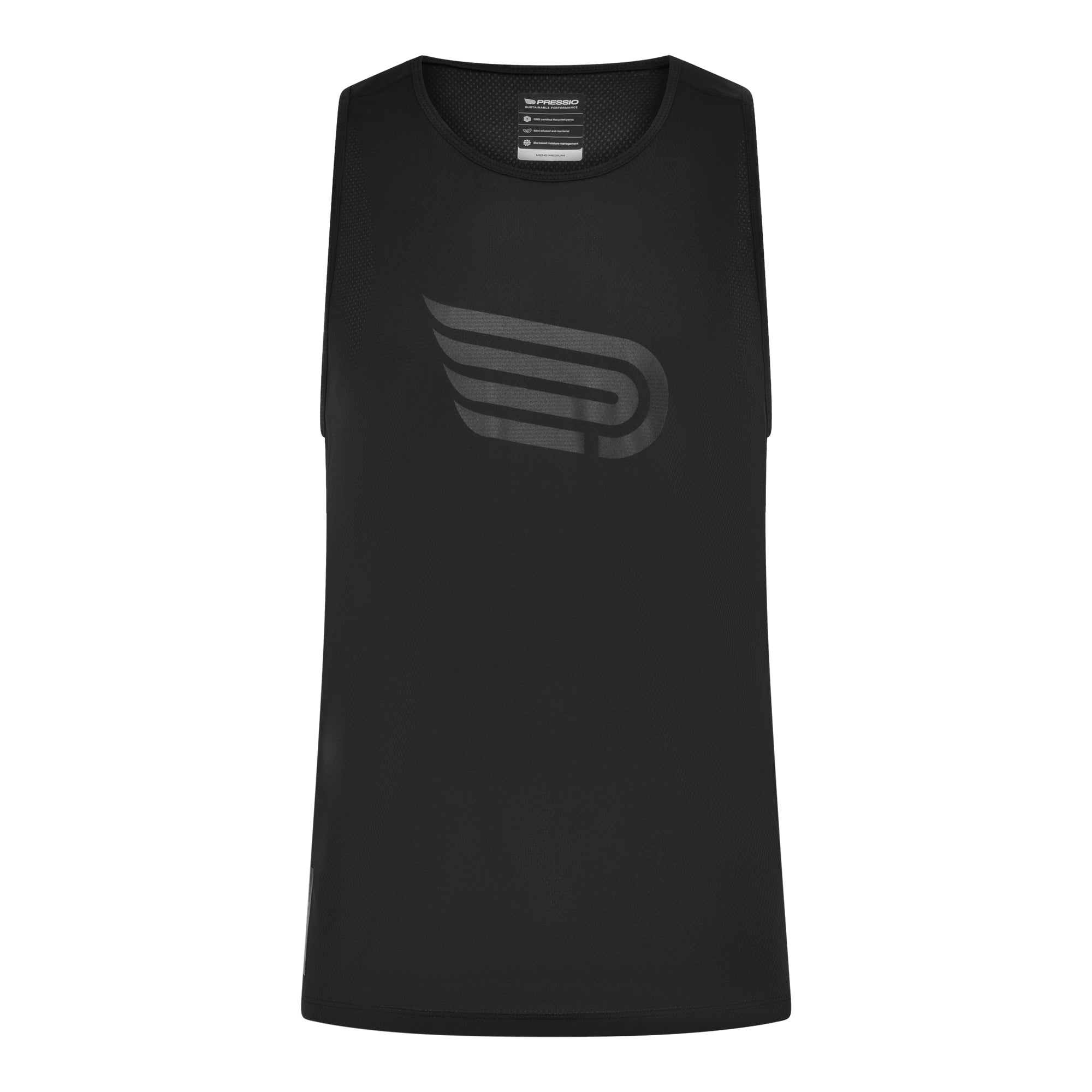Pressio Men's Perform Singlet - BLK/MAT