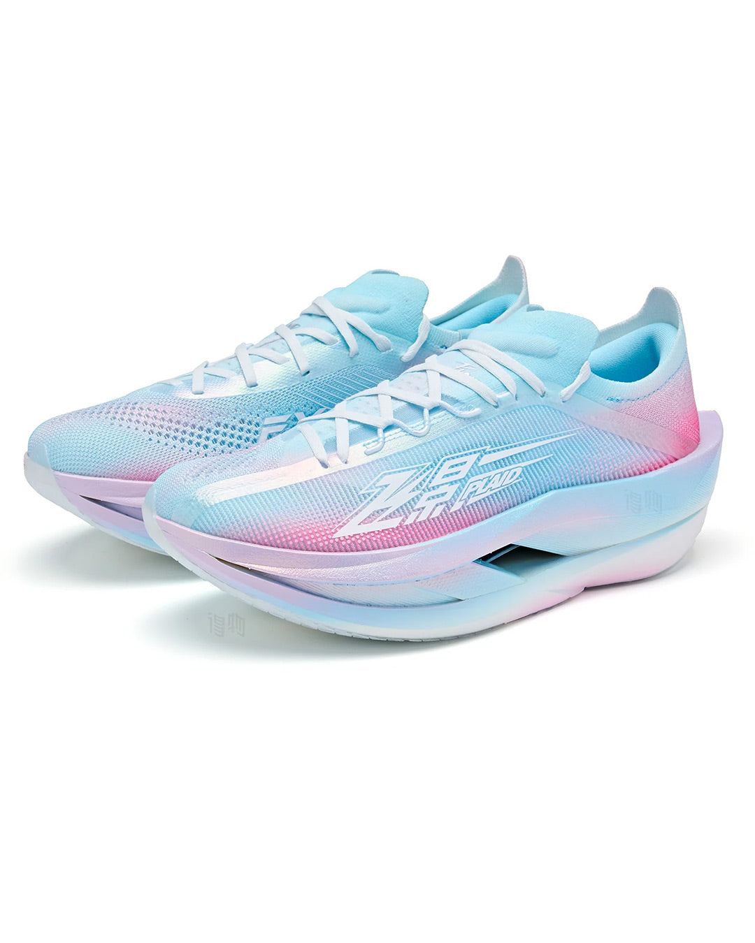Qiaodan Men's FeiYing Plaid 3.0 - Swirling Cloudy Blue/Electro Pink