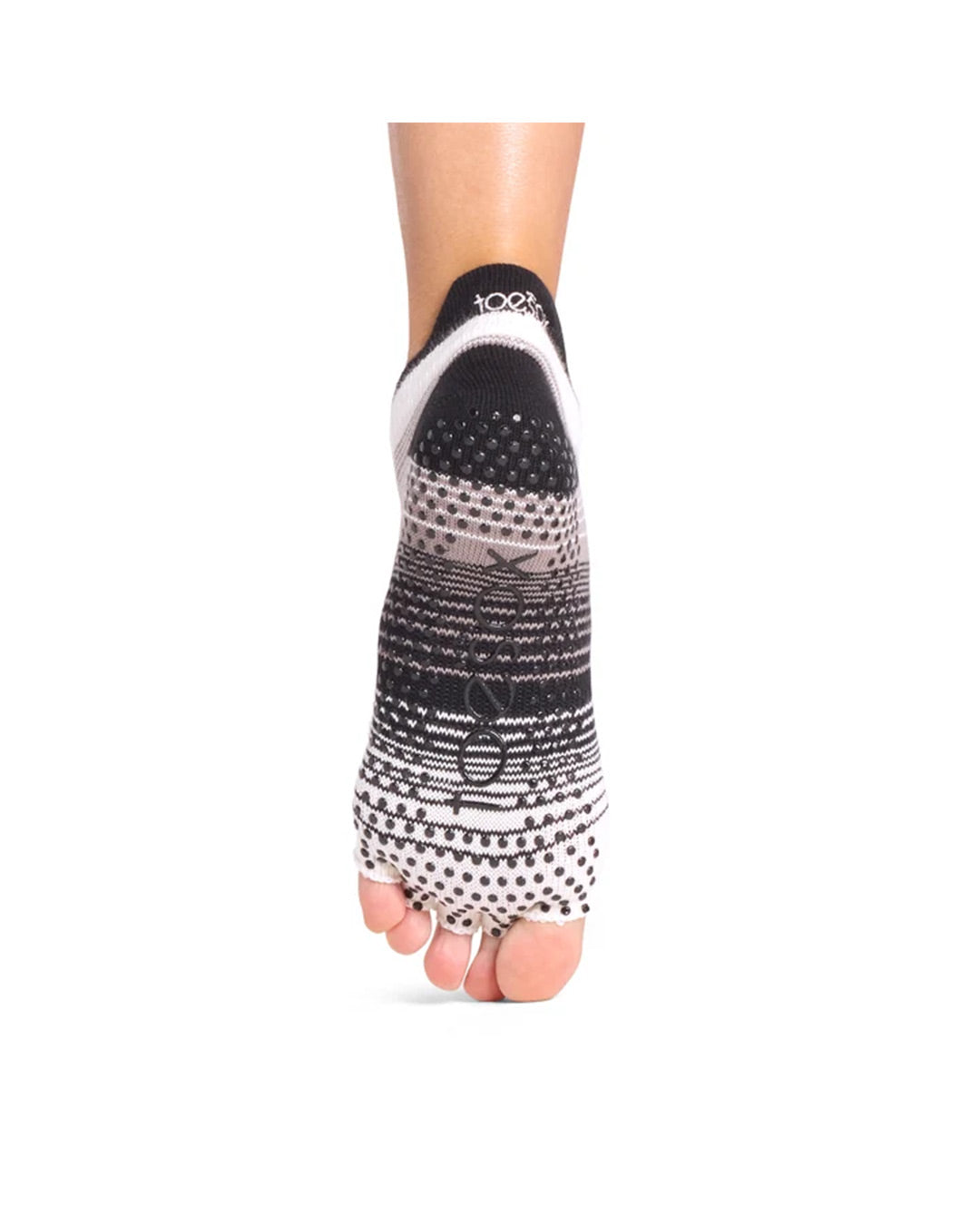 TOESOX Grip Half Toe Bellarina - Coconut Stripe