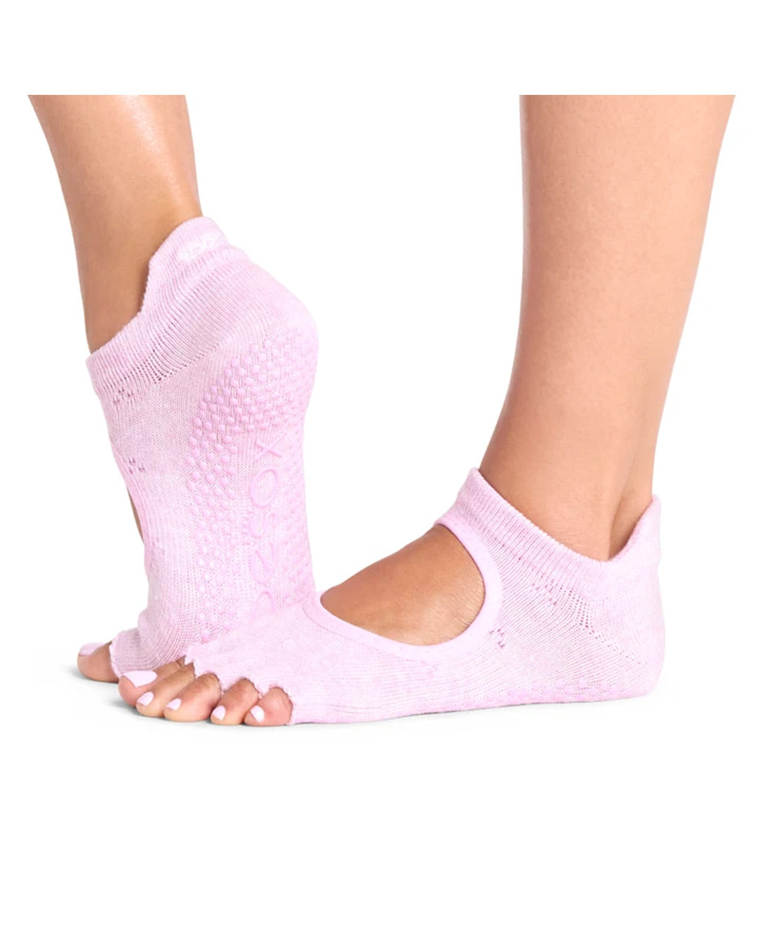 TOESOX Grip Half Toe Bellarina - Rosy Melange