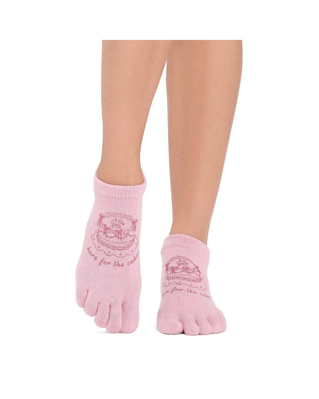 TOESOX Grip Full Toe Low Rise - Here For The Cakes