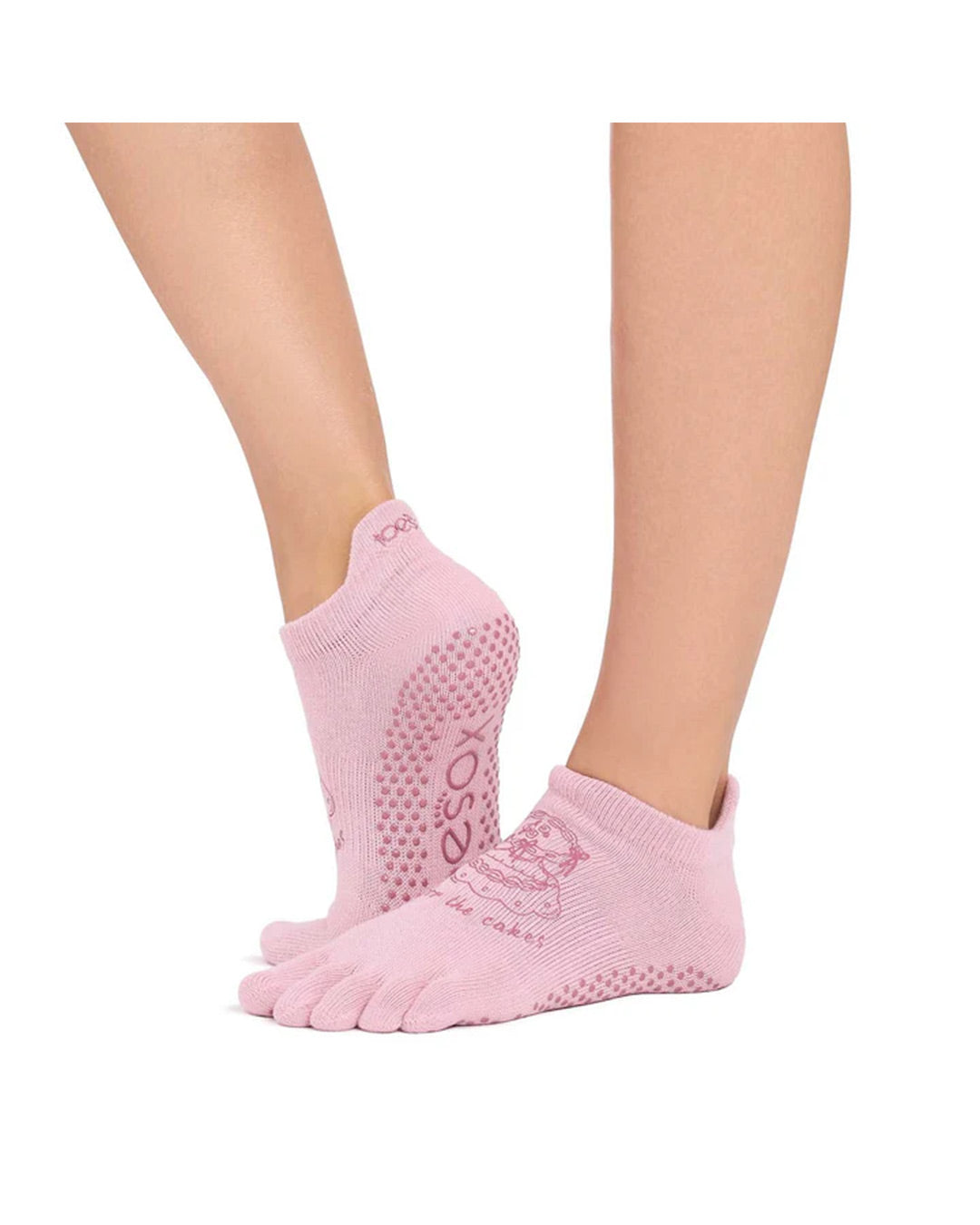 TOESOX Grip Full Toe Low Rise - Here For The Cakes