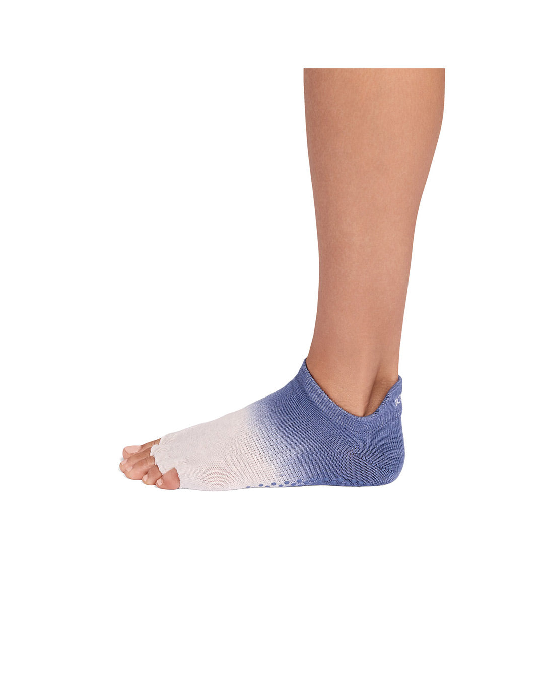 TOESOX Grip Half Toe Low Rise - Soft Blue Ombre