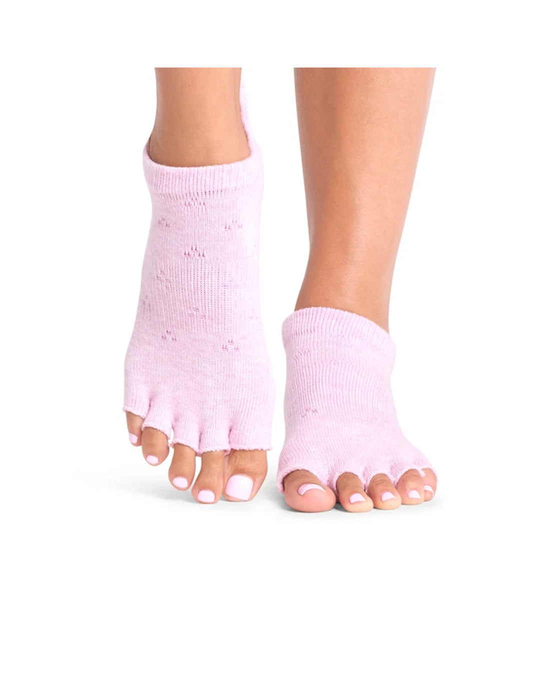 TOESOX Grip Half Toe Low Rise - Rosy Melange