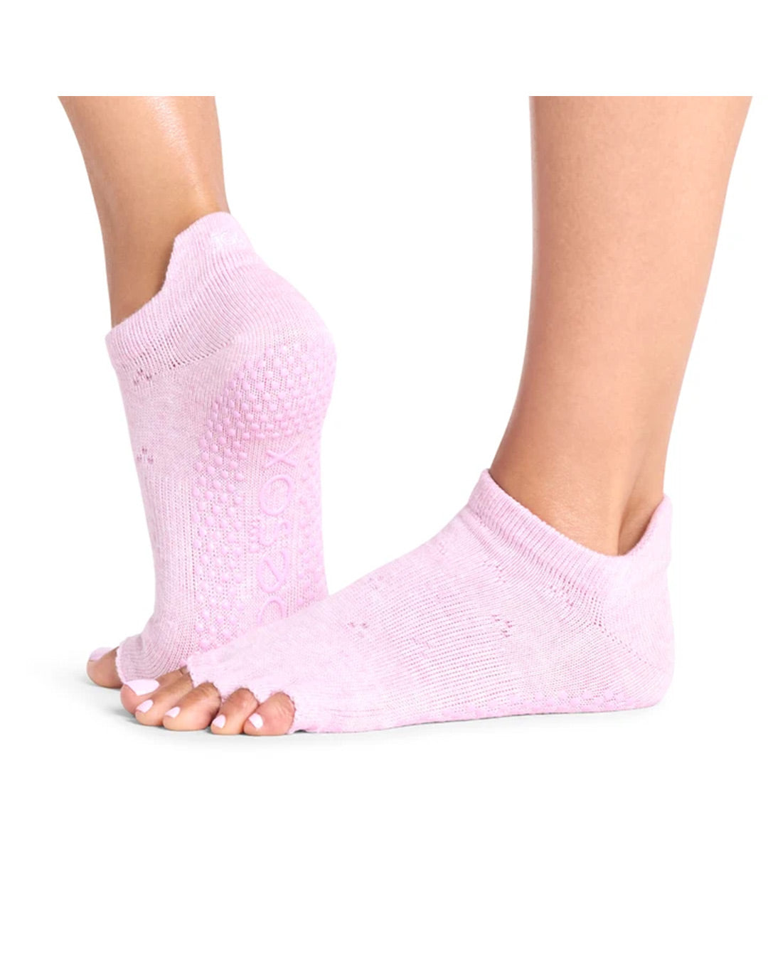 TOESOX Grip Half Toe Low Rise - Rosy Melange