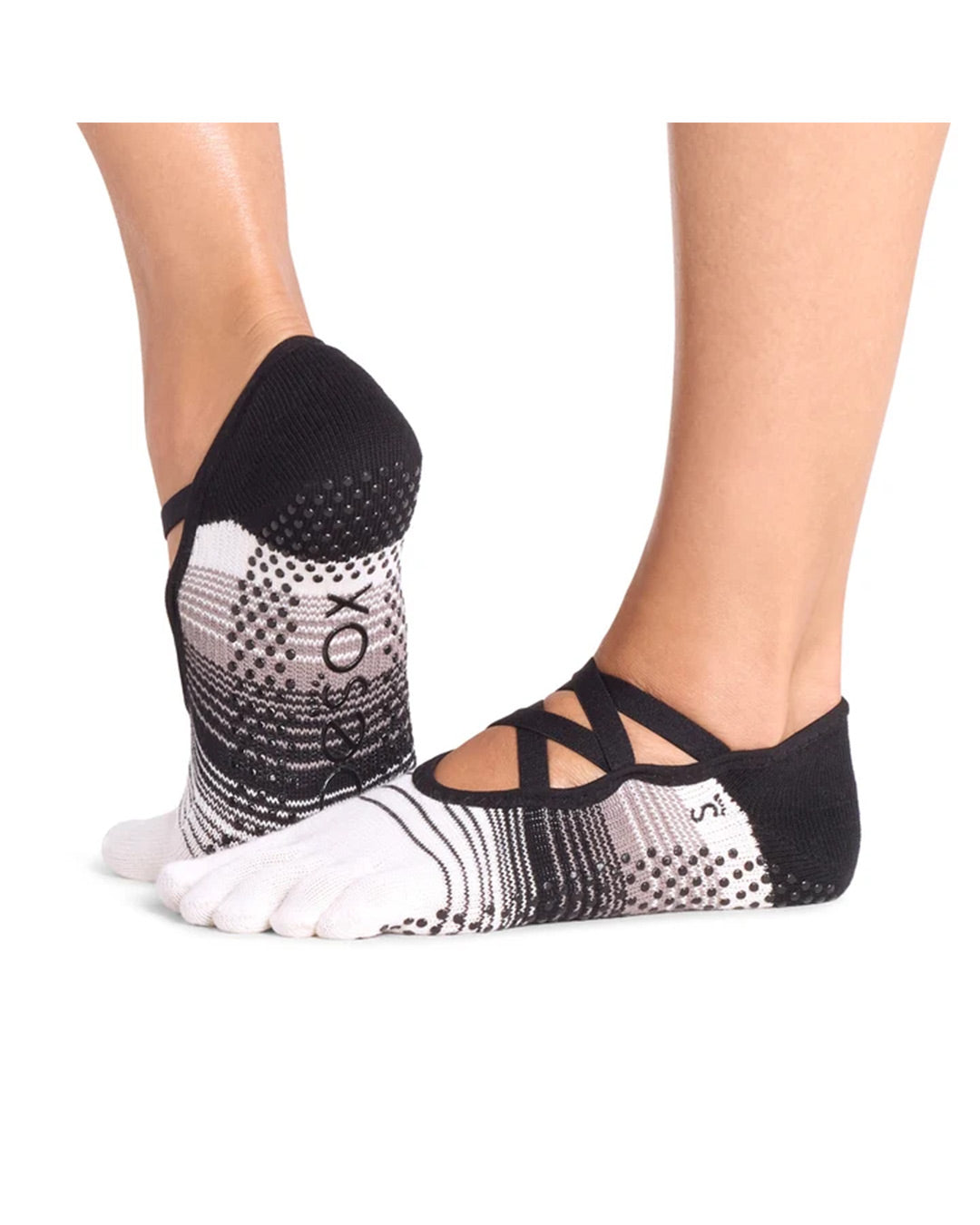 TOESOX Grip Full Toe Elle - Coconut Stripe