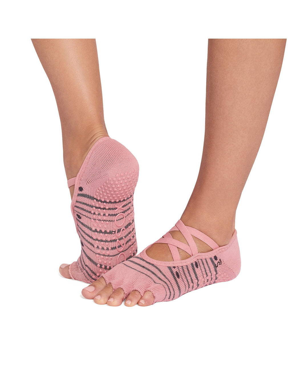 TOESOX Grip Half Toe Elle - Soft Red
