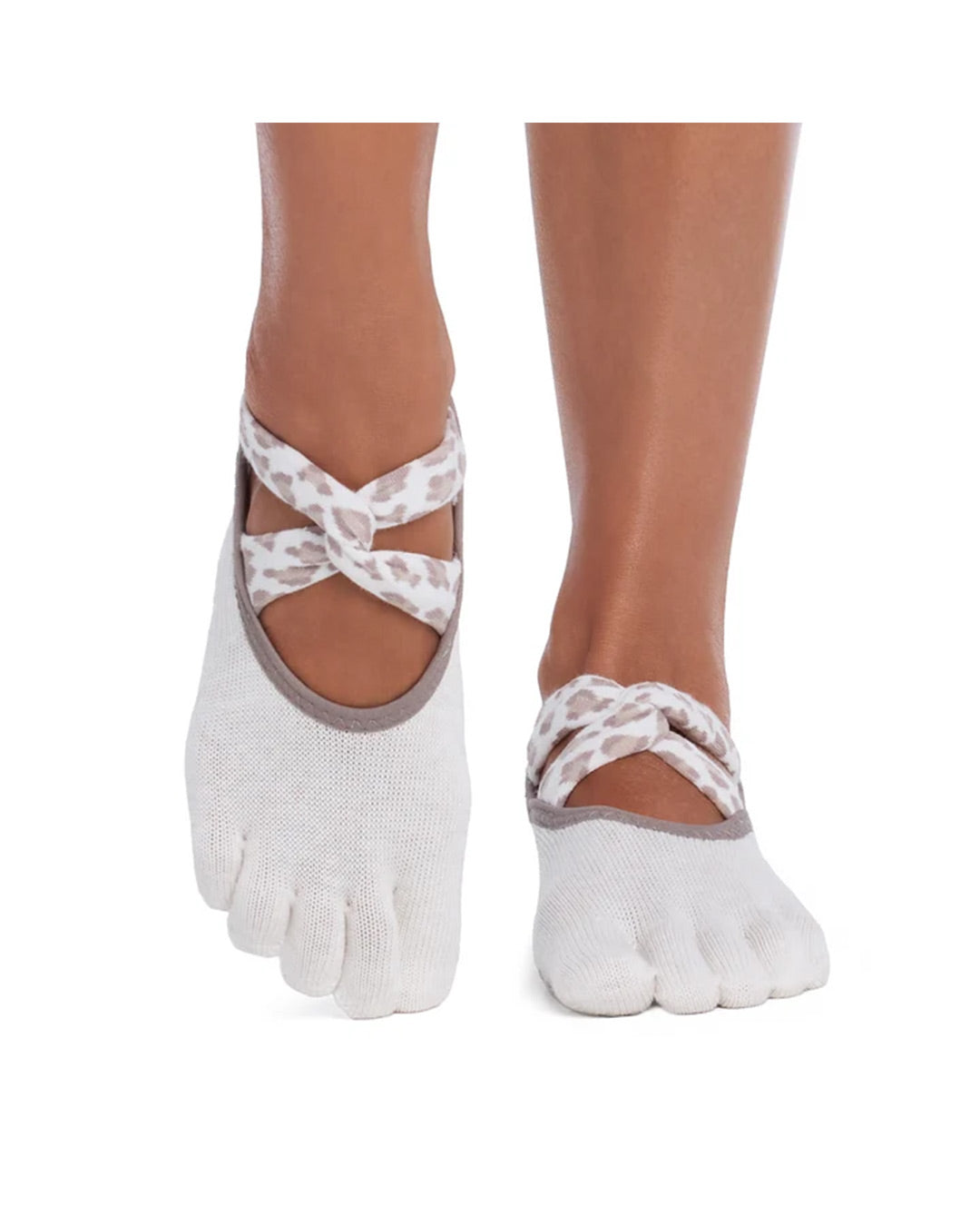 TOESOX Grip Full Toe Ivy - Leopard Sand