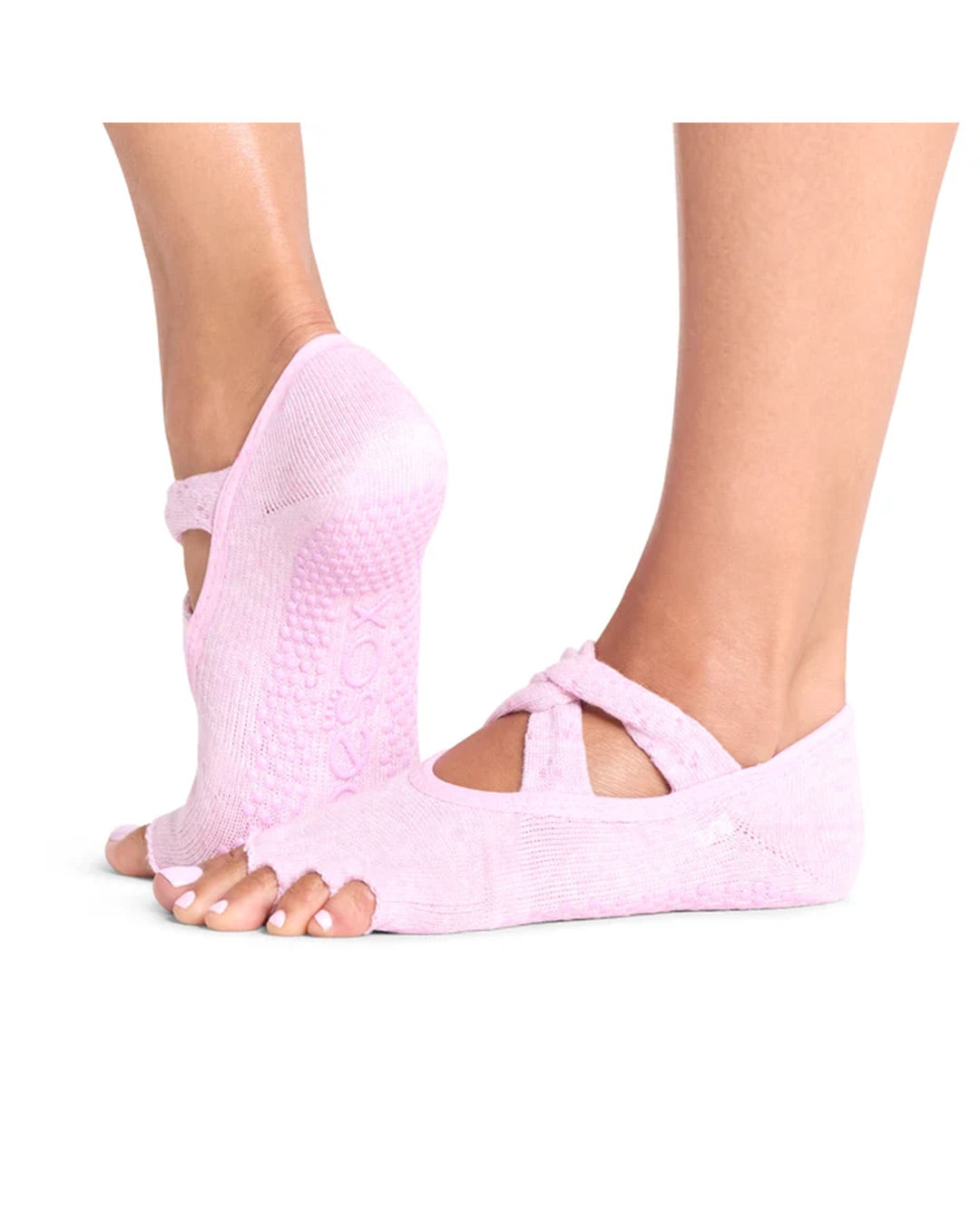 TOESOX Grip Half Toe Ivy - Rosy Melange