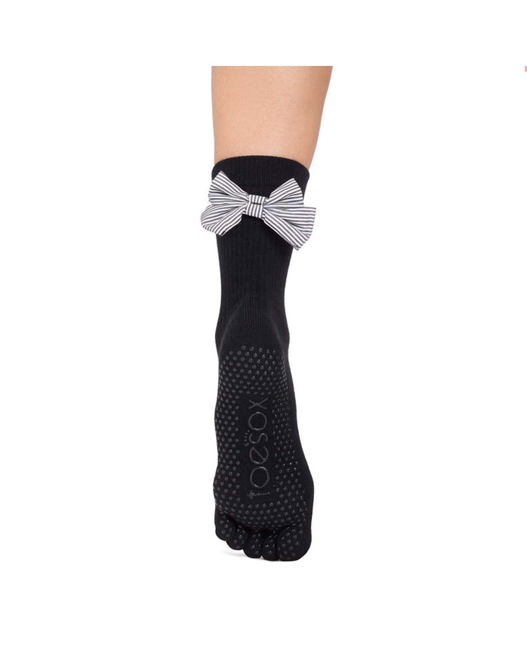 TOESOX Grip Full Toe Crew - Bow Noir