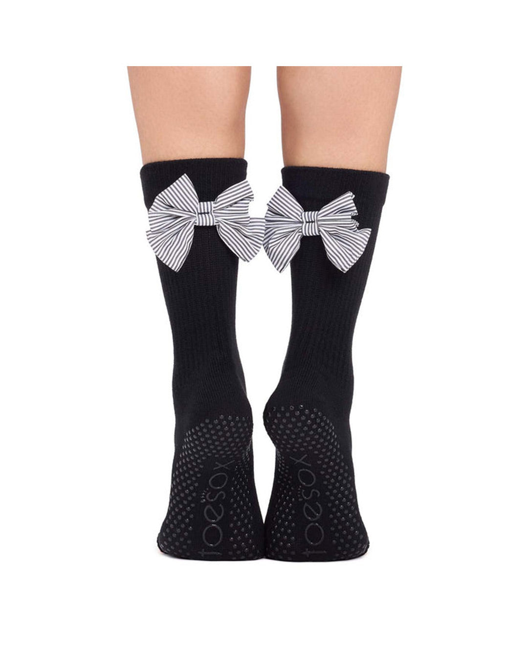 TOESOX Grip Full Toe Crew - Bow Noir