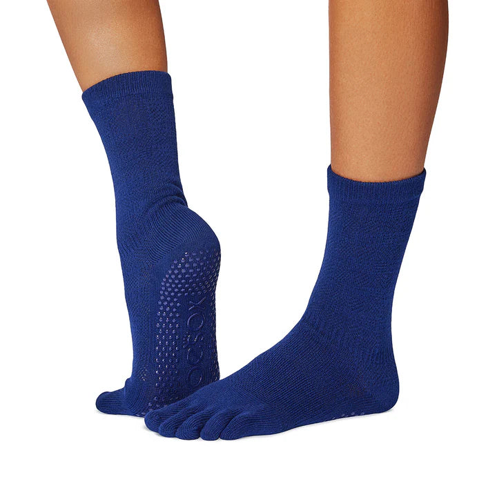 TOESOX Grip Full Toe Crew - Deep Navy