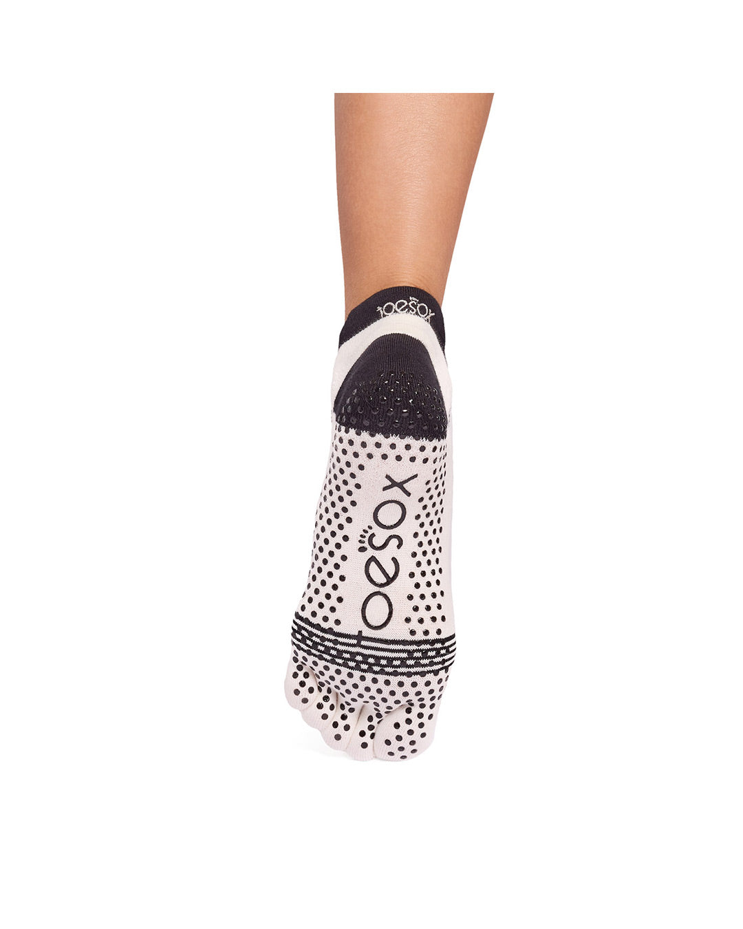 TOESOX Grip Full Toe Low Rise Tec - Bone