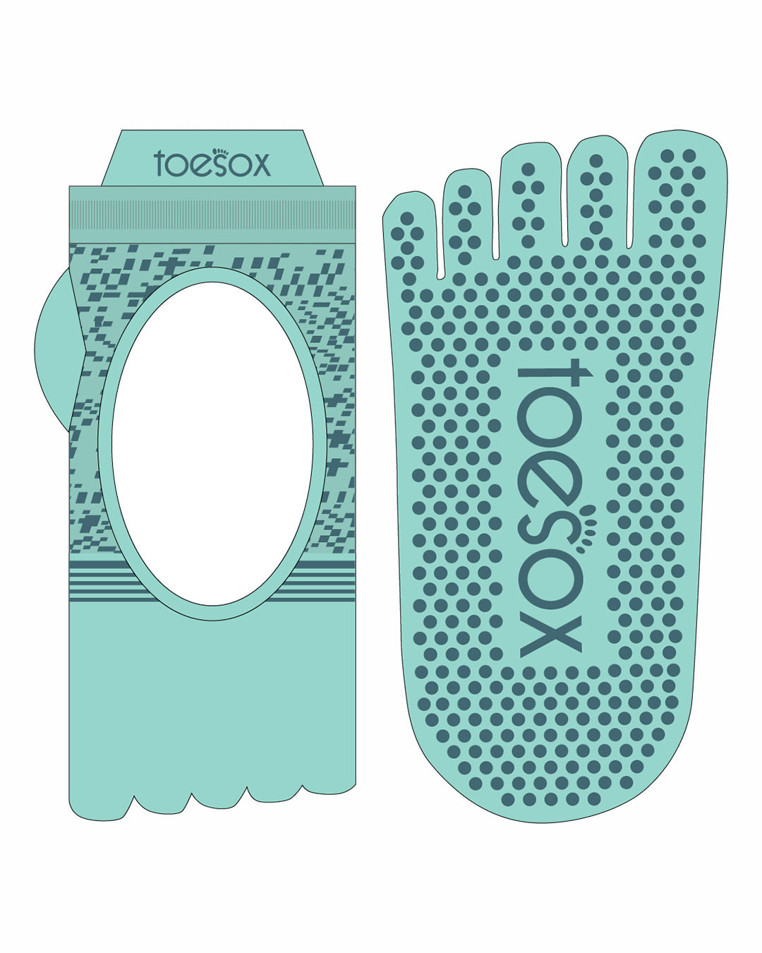 TOESOX Grip Full Toe Bellarina Tec - Aquamarine