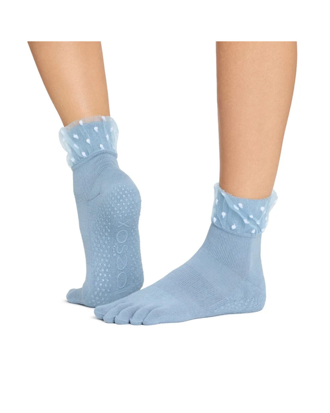 TOESOX Grip Full Toe Melody Tulle Cuff Ultra - Bleu