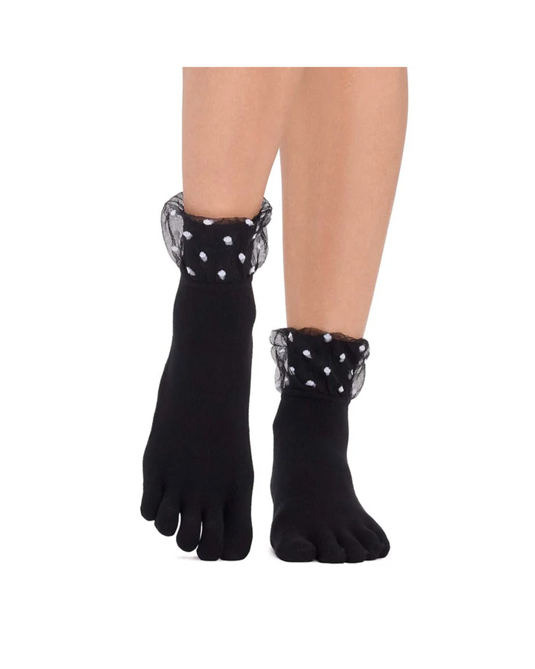 TOESOX Grip Full Toe Melody Tulle Cuff Ultra - Black