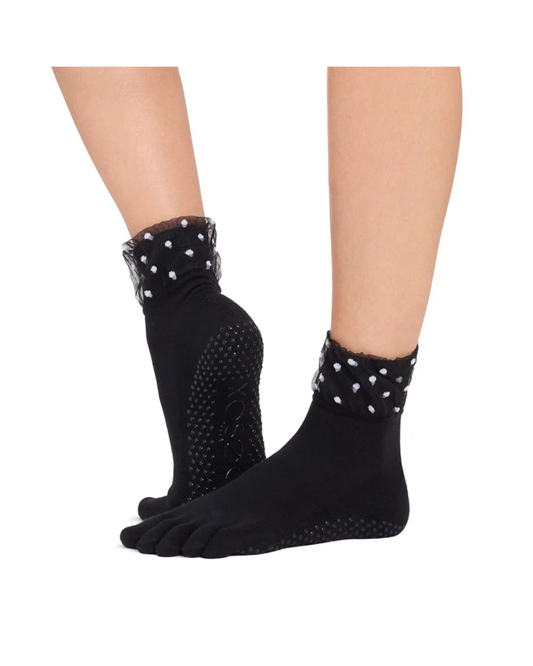 TOESOX Grip Full Toe Melody Tulle Cuff Ultra - Black