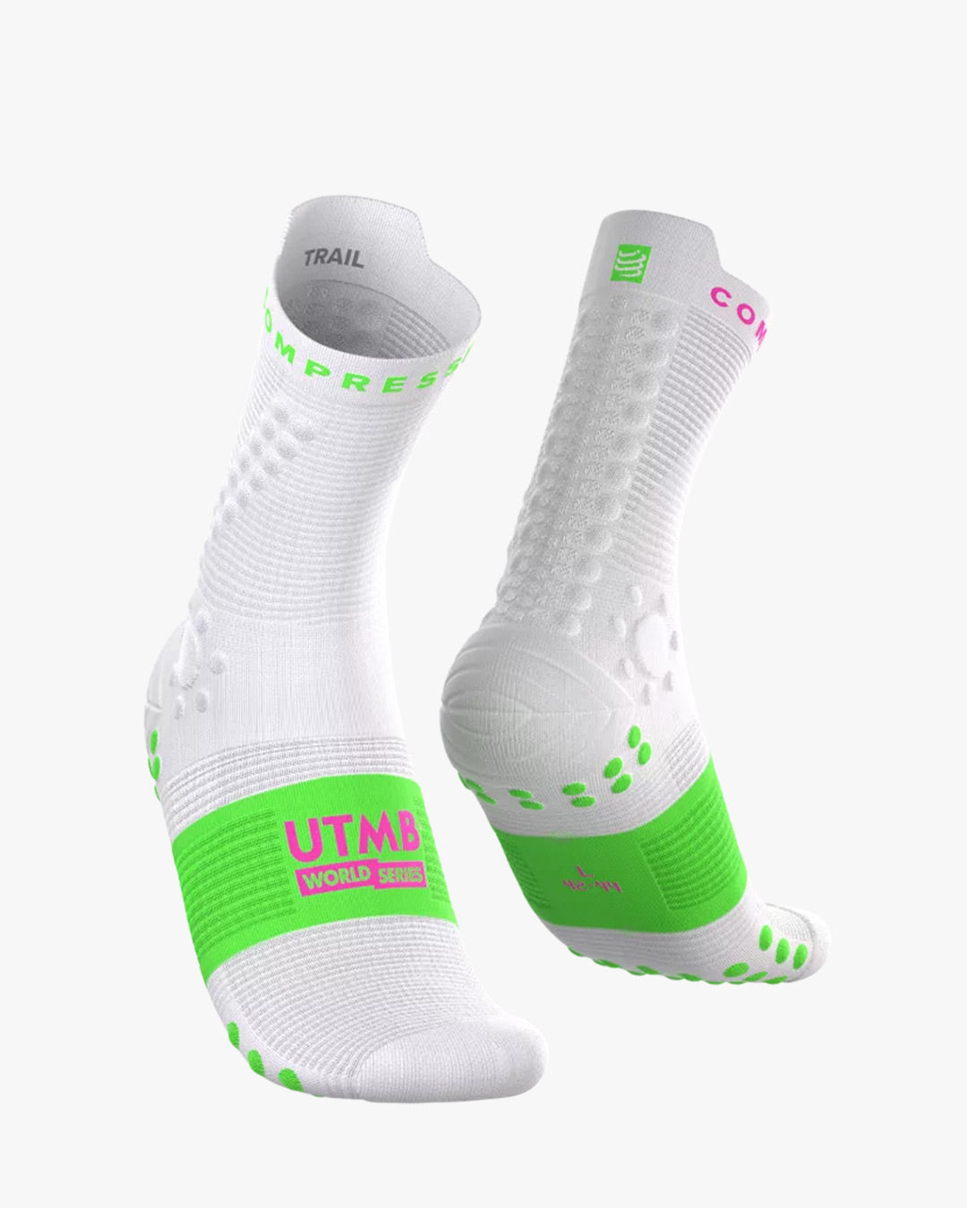 Compressport Unisex's Pro Racing Socks v4.0 Trail UTMB 2026 L1 - White