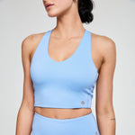 BAHE Attune Cross Back Top - Ocean Blue