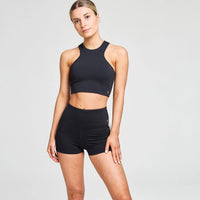 BAHE Attune Racer Back Short Top - Black/Coconut