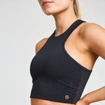 BAHE Attune Racer Back Short Top - Black/Coconut