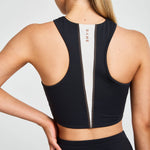 BAHE Attune Racer Back Short Top - Black/Coconut