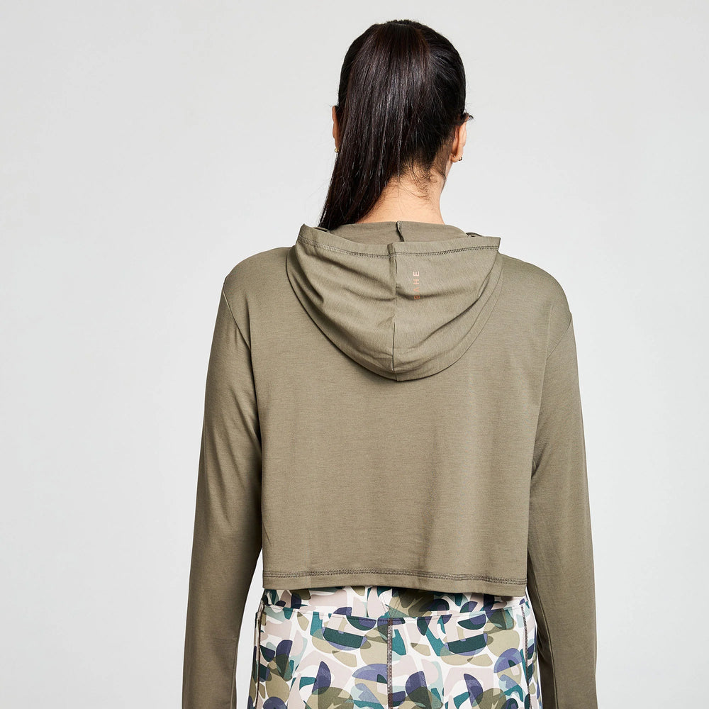 BAHE Zephyr Short Boxy Hooded Tee - Khaki