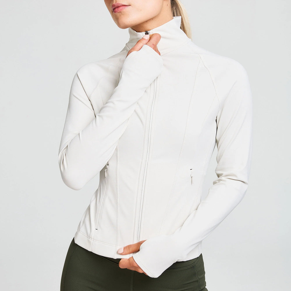 BAHE Attune Seamed Zip Through Jacket - Coconut