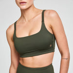 BAHE Dinamica Strappy Active Bra - Khaki