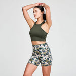 BAHE Attune Racer Back Short Top - Khaki/Chilli