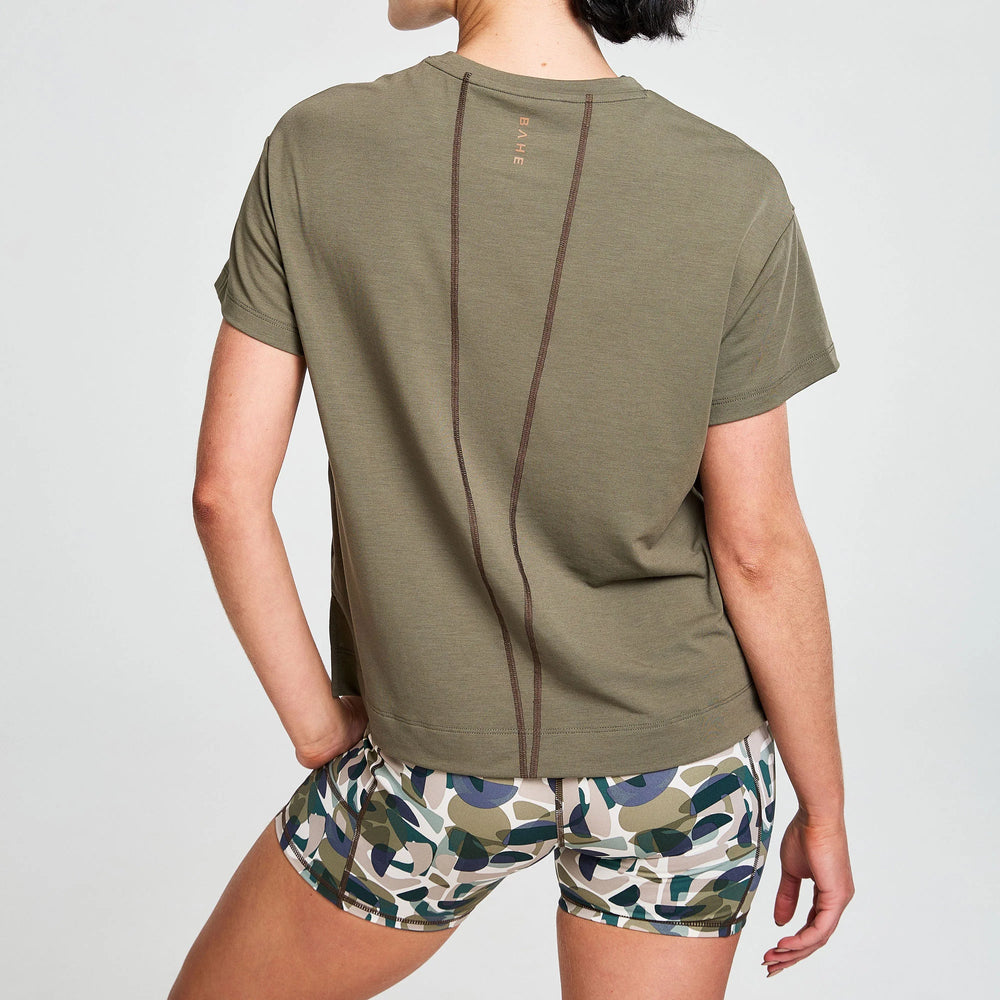 BAHE Zephyr Everyday Crew Neck Tee - Khaki