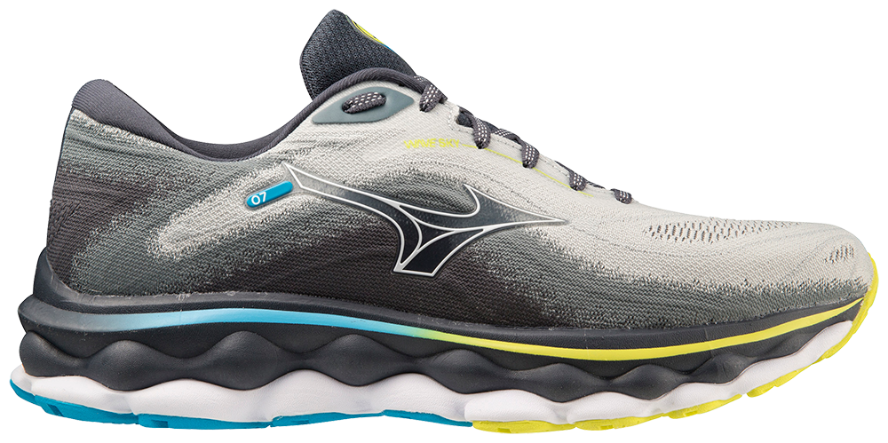 Mizuno Men's Wave Sky 7 - Pearl Blue/White/Bolt 2 (Neon)