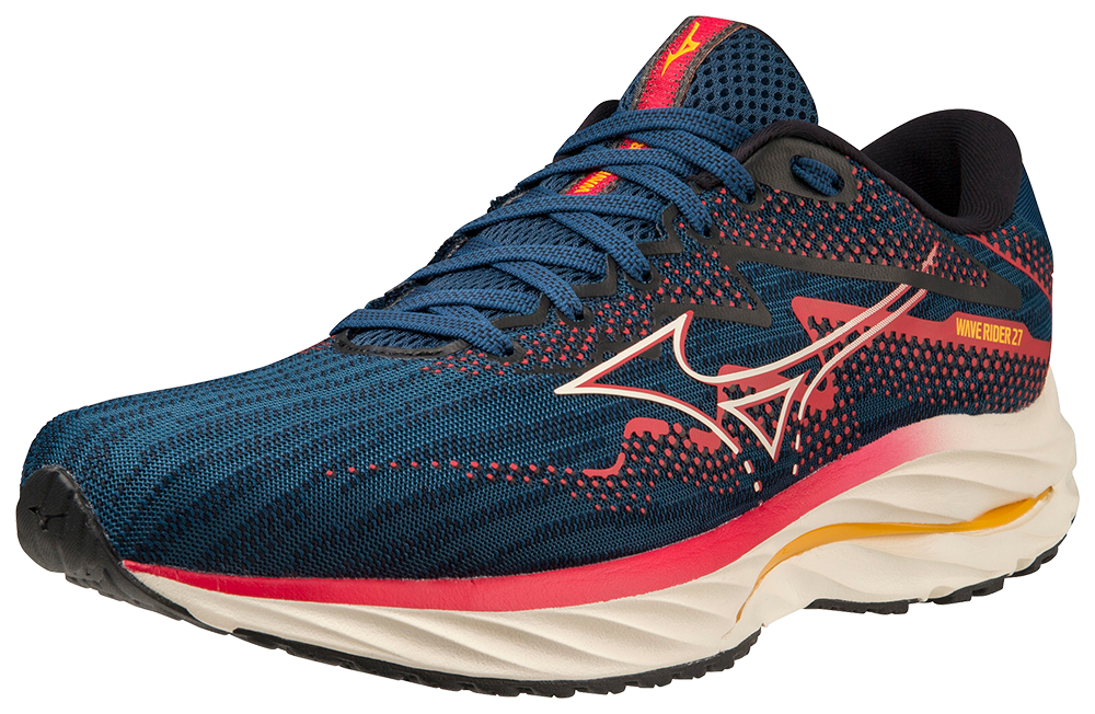 Mizuno Men's Wave Rider 27 - Blue Opal/Papyrus/Ski Patrol
