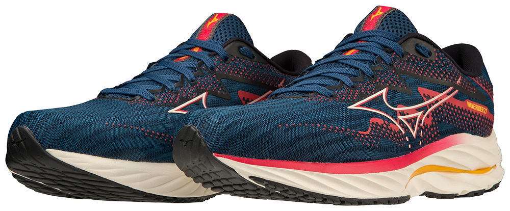 Mizuno Men's Wave Rider 27 - Blue Opal/Papyrus/Ski Patrol